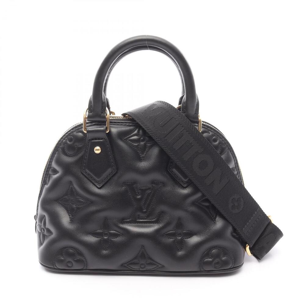 Louis Vuitton Alma Bubble Handbag Leather Black